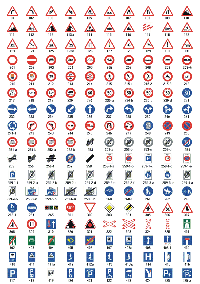 Verkehrssignale Verkehrszeichen